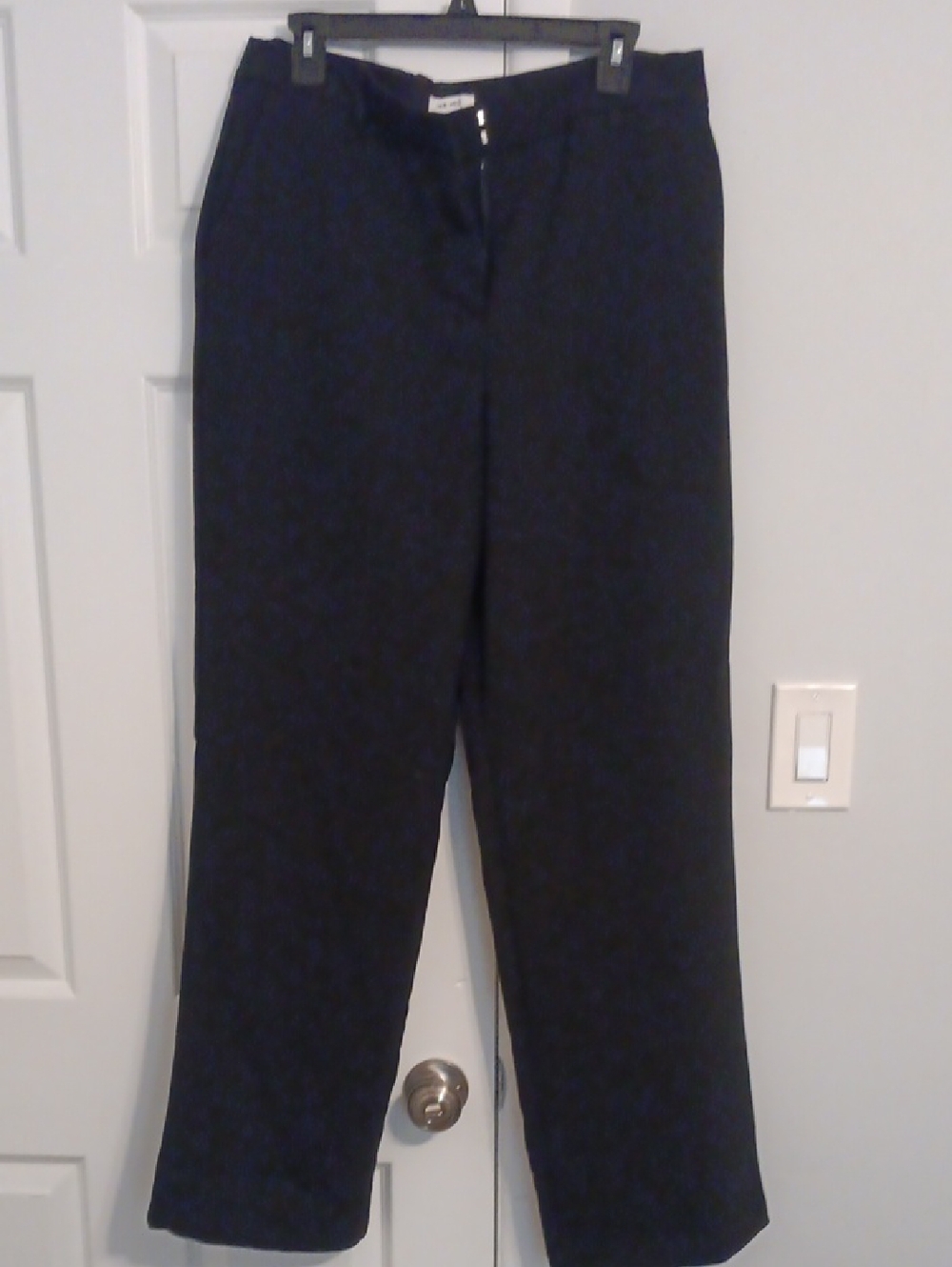 NWT Nine West Black Comfort Elastic Straight Leg Dress Pants with Front Zip